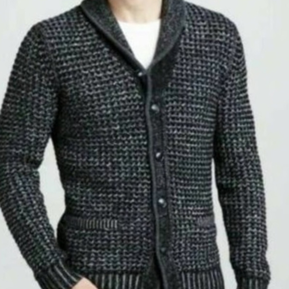 Rag & Bone x Neiman Marcus Mens Wool Blend Shawl Cardigan M